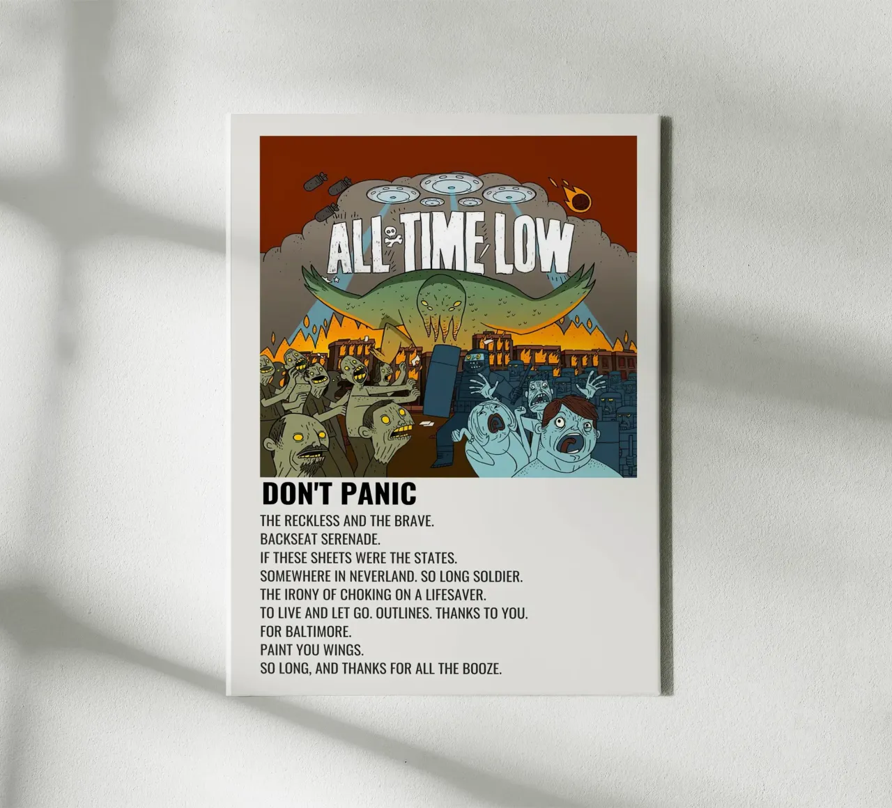 All Time Low Don't Panic canvas with Floater frame by Roronoa7