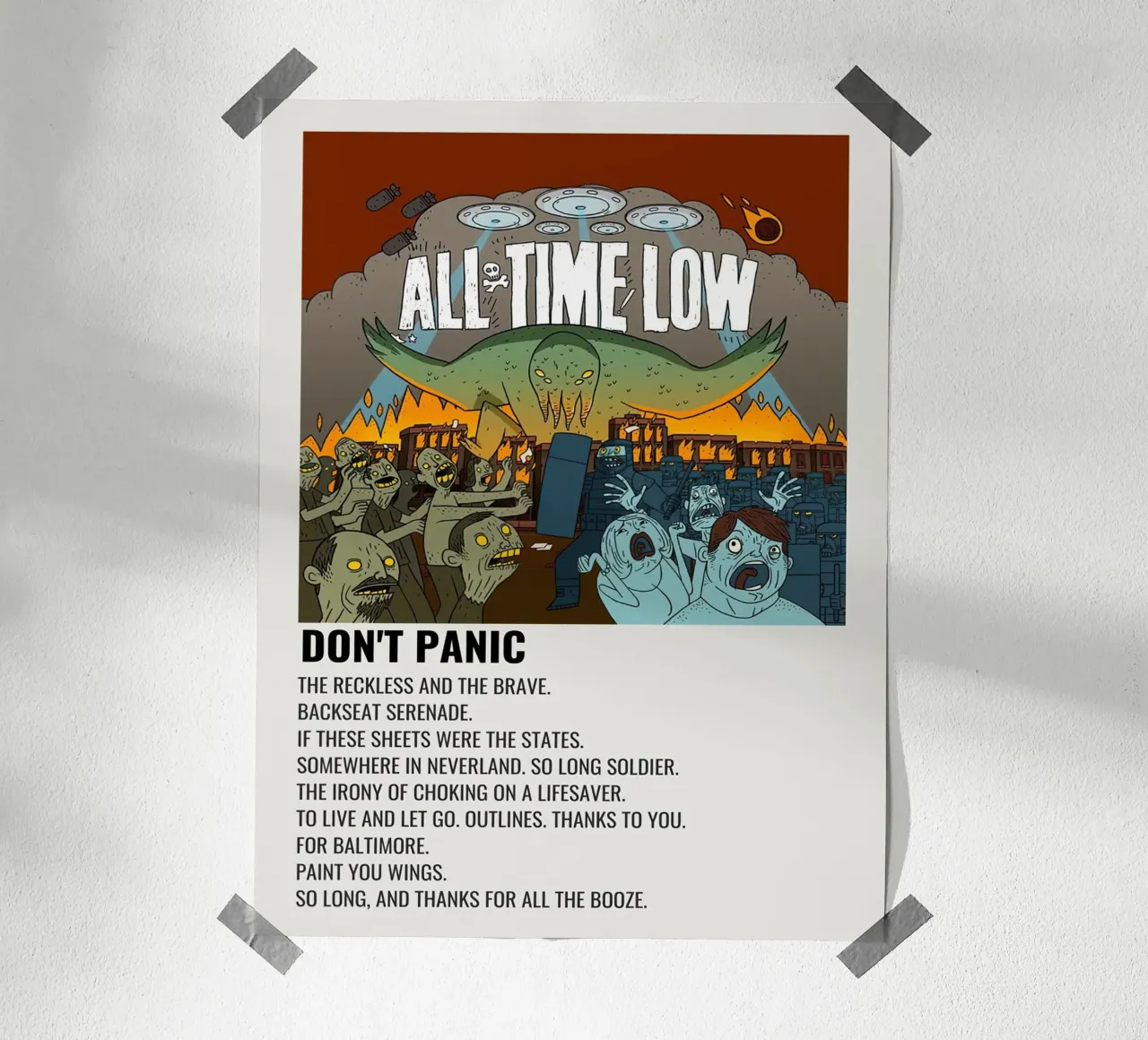 All Time Low Don't Panic poster by Roronoa7