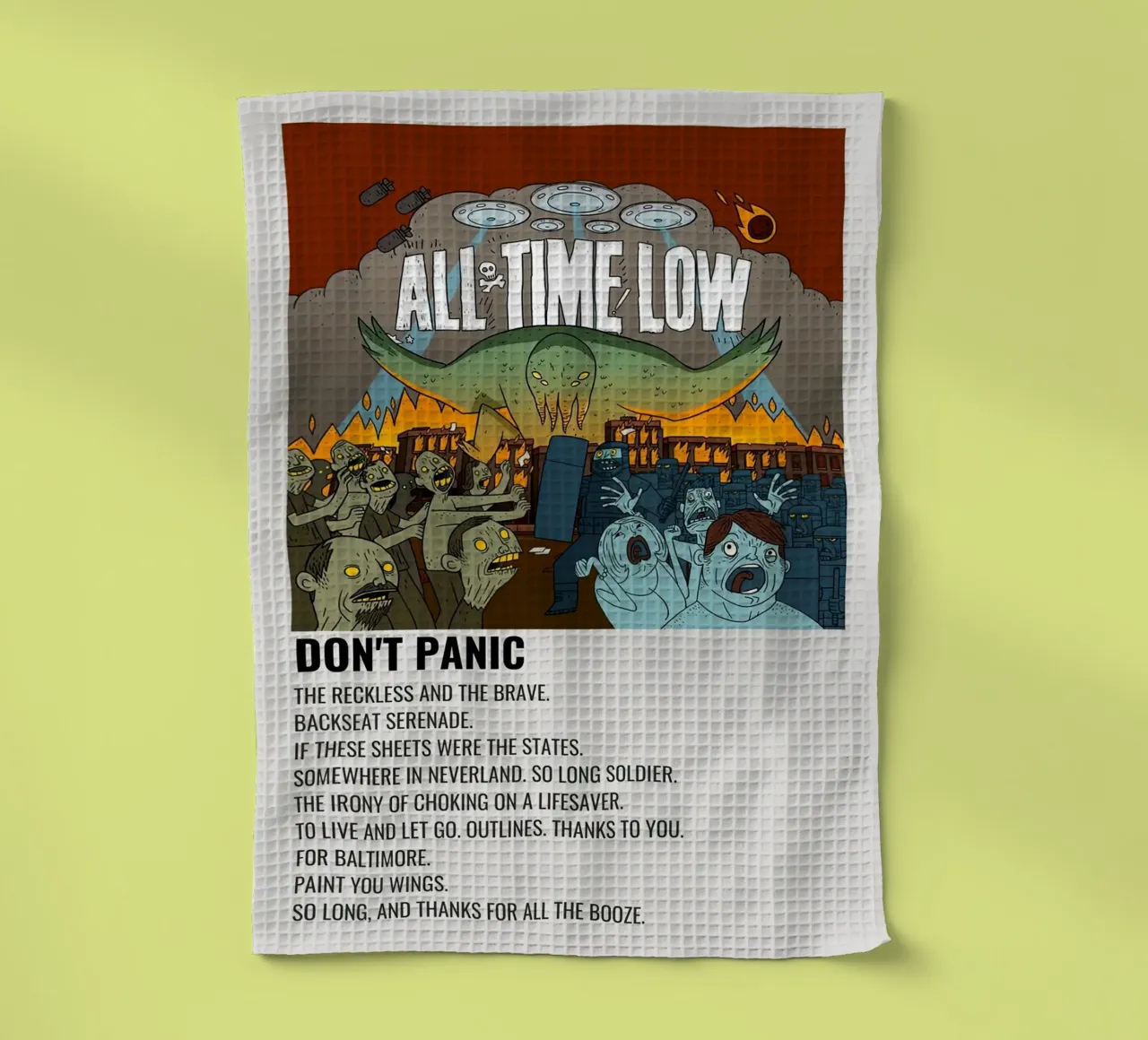 All Time Low Don't Panic canovaccio da cucina da Roronoa7