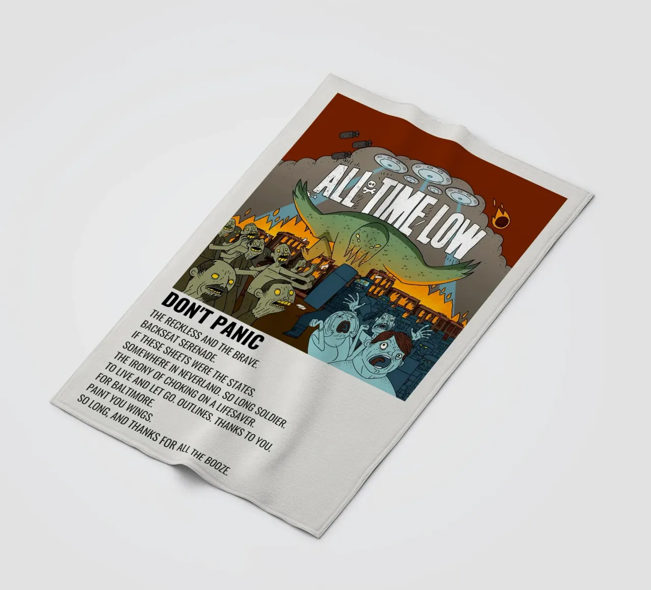 All Time Low Don't Panic coperta in pile da Roronoa7