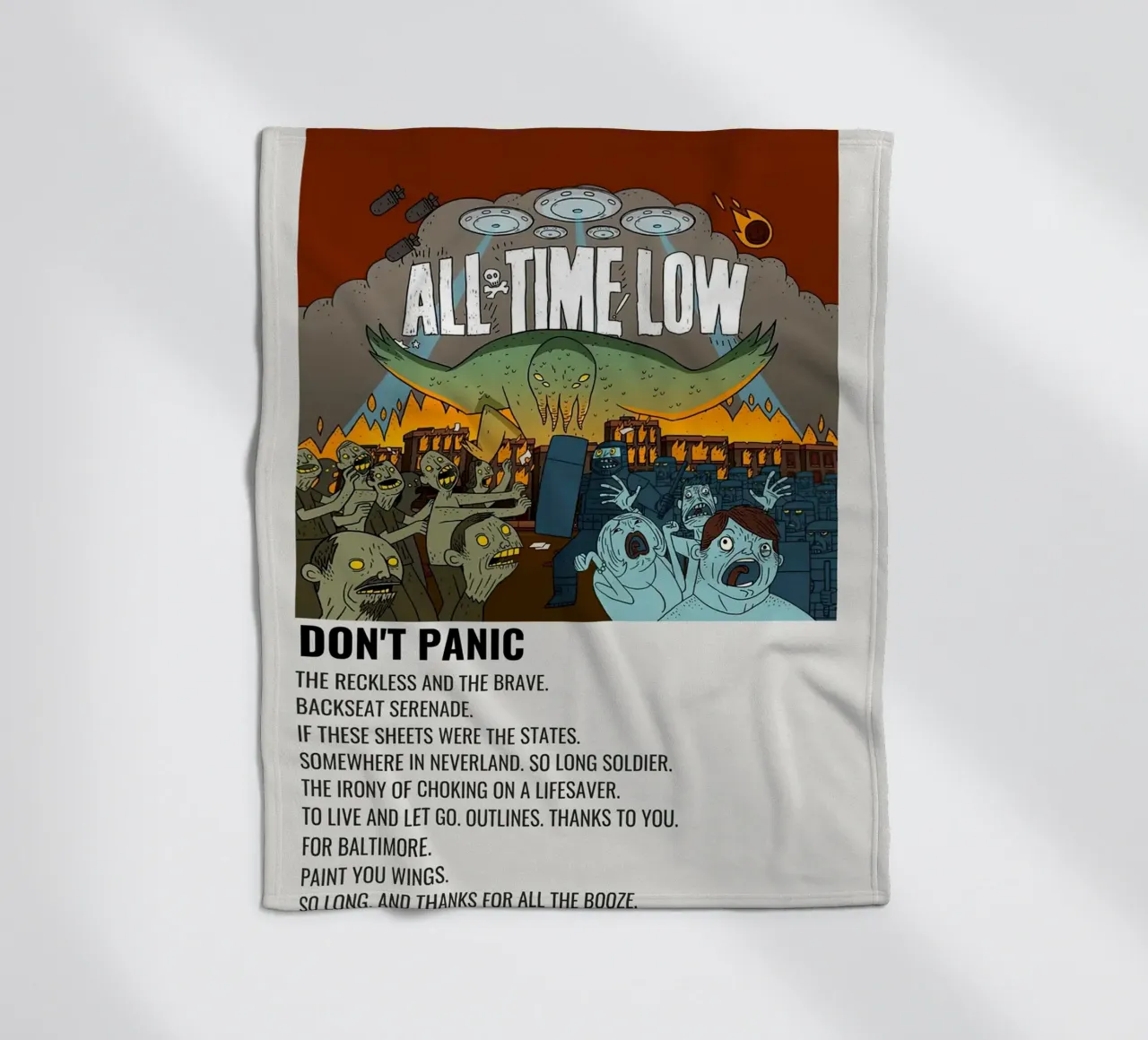 All Time Low Don't Panic coperta in pile da Roronoa7