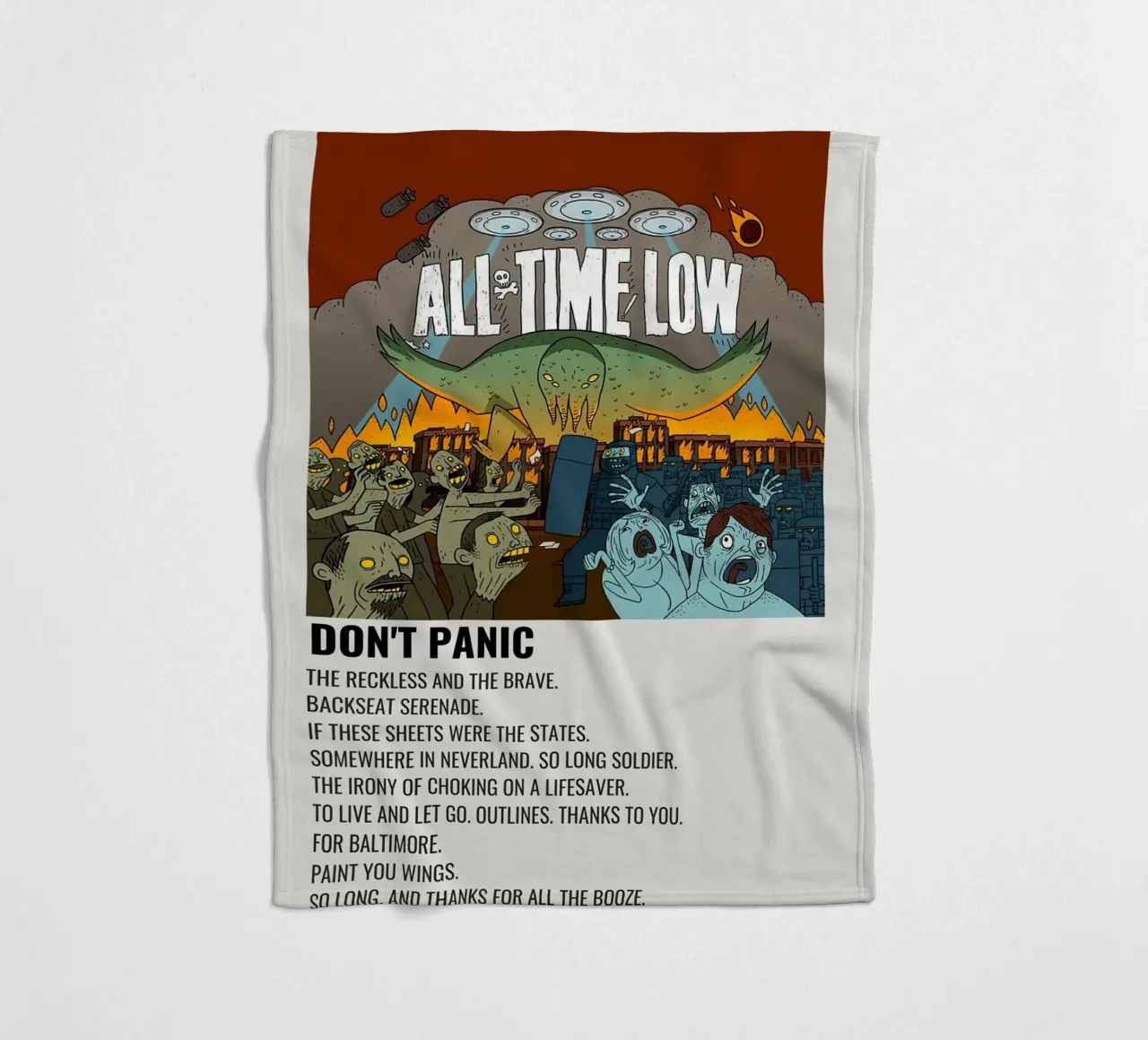 All Time Low Don't Panic coperta in pile da Roronoa7