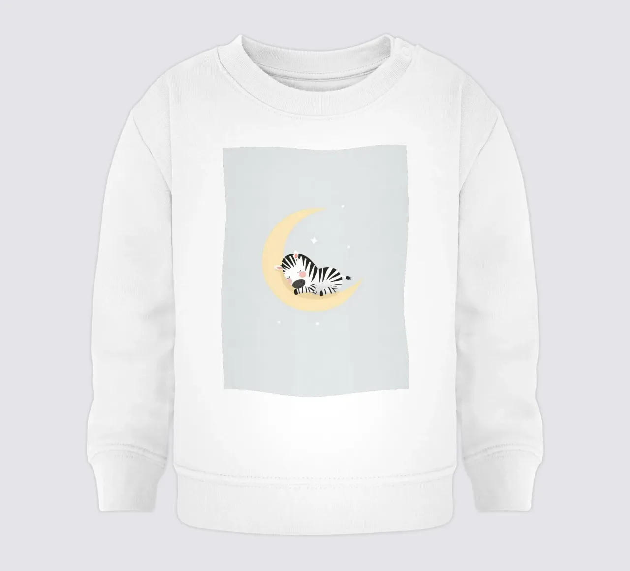 Carino il cartone animato Zebra che dorme sulla mezzaluna felpa neonato da DesignDoodle