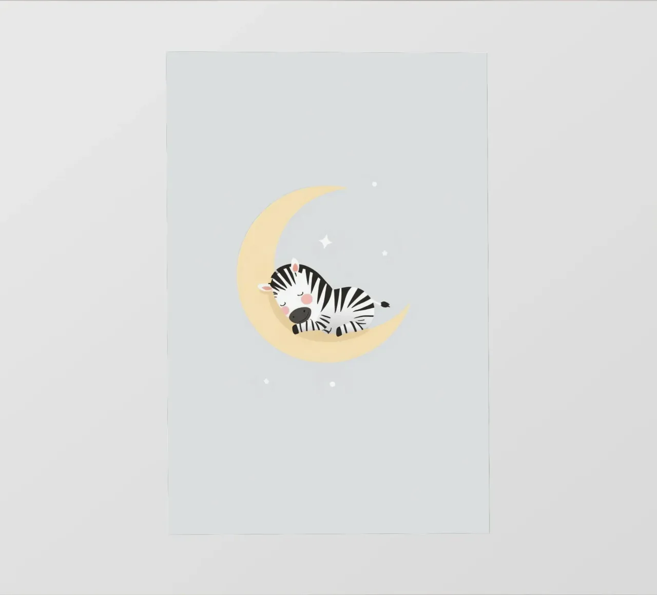 Carino il cartone animato Zebra che dorme sulla mezzaluna telo in pvc da DesignDoodle