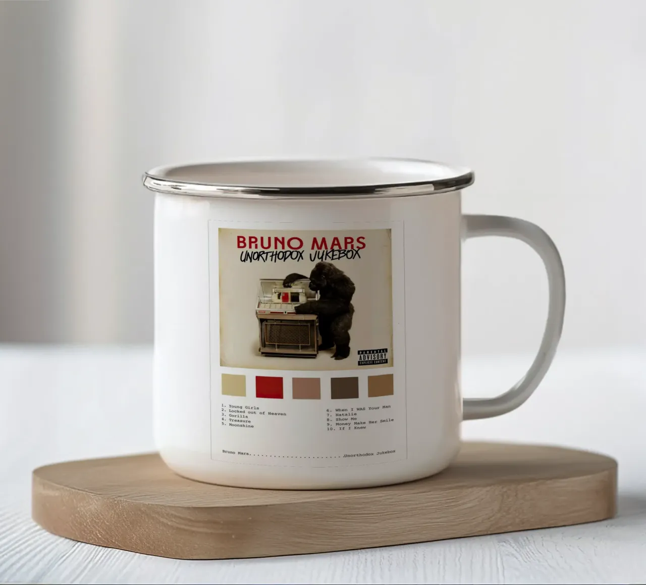 Bruno Mars Unorthodox Jukebox tazza in smalto da Roronoa7