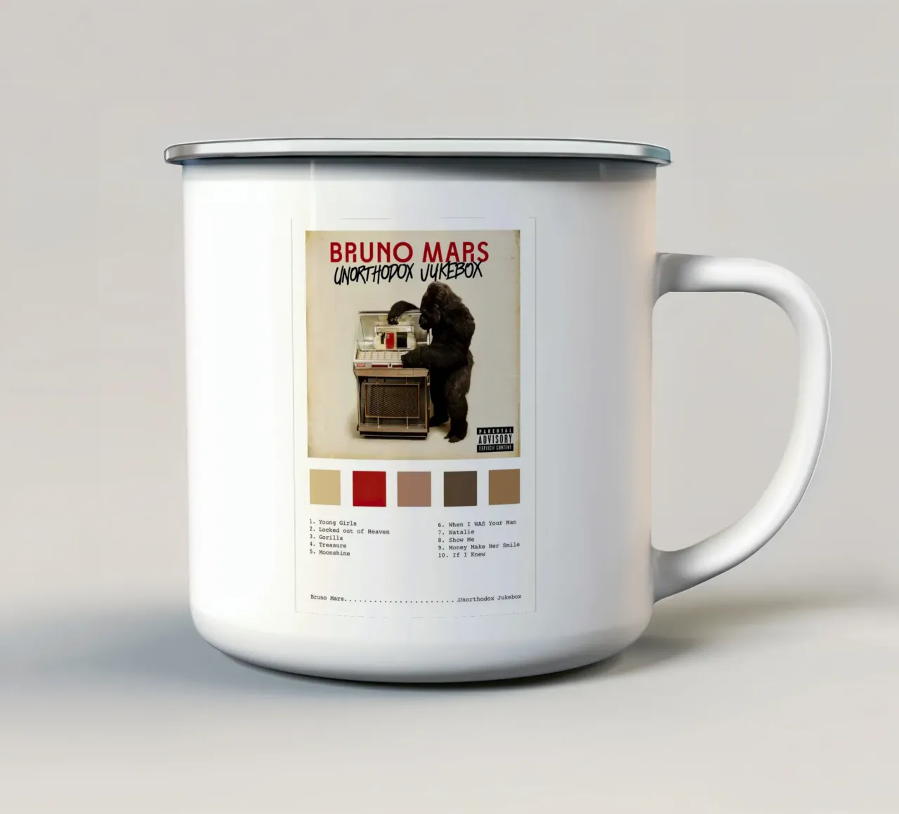 Bruno Mars Unorthodox Jukebox tazza in smalto da Roronoa7