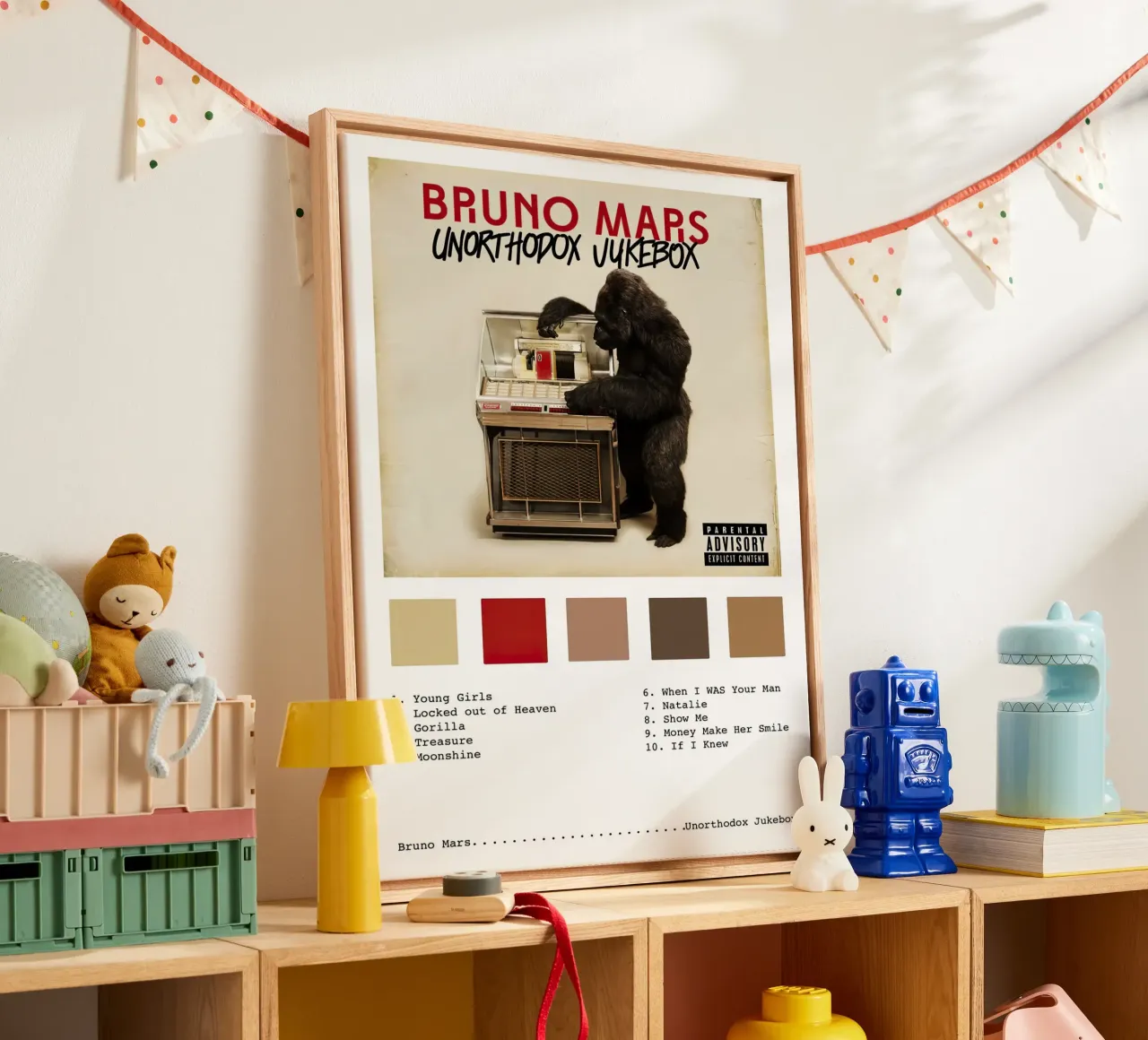 Bruno Mars Unorthodox Jukebox canvas with Floater frame by Roronoa7