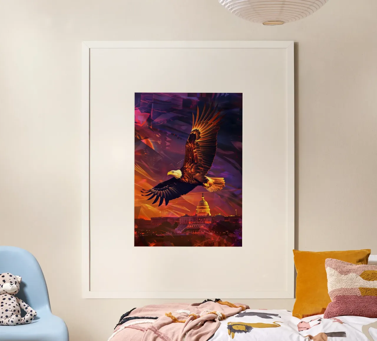 Aquila calva Washington arte fantasy mistica poster da WILD ART