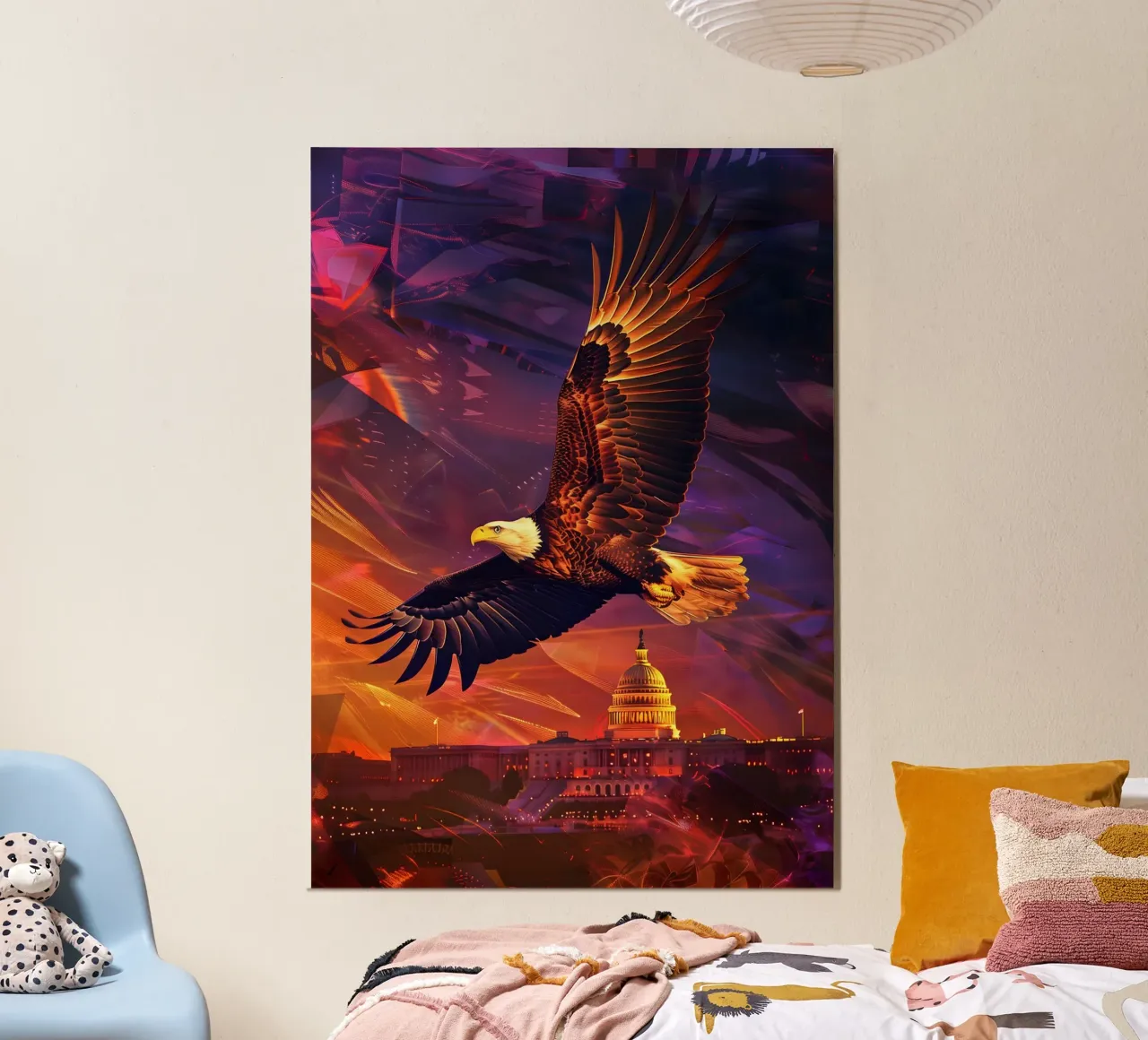 Aquila calva Washington arte fantasy mistica poster da WILD ART