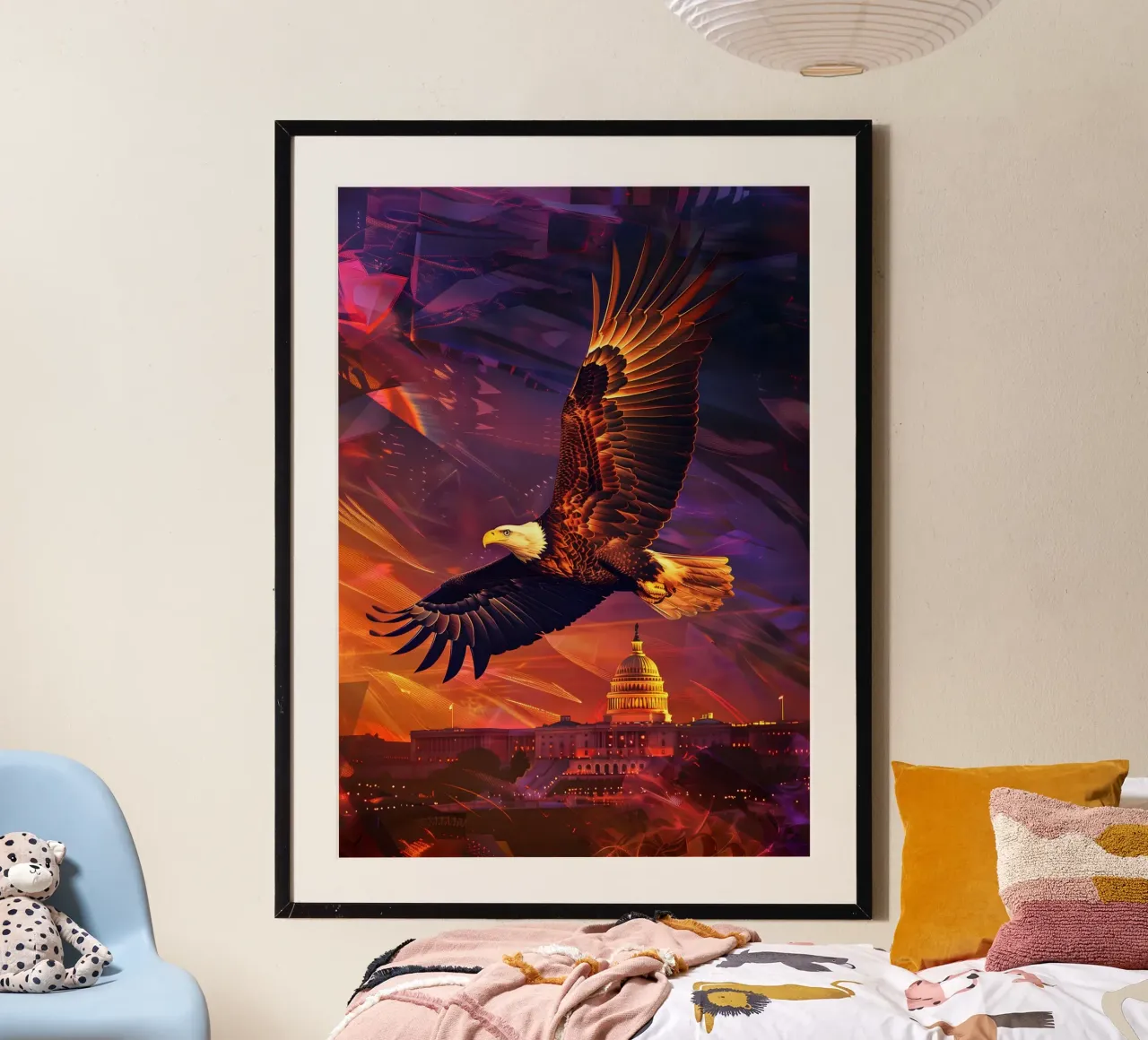 Aquila calva Washington arte fantasy mistica poster da WILD ART