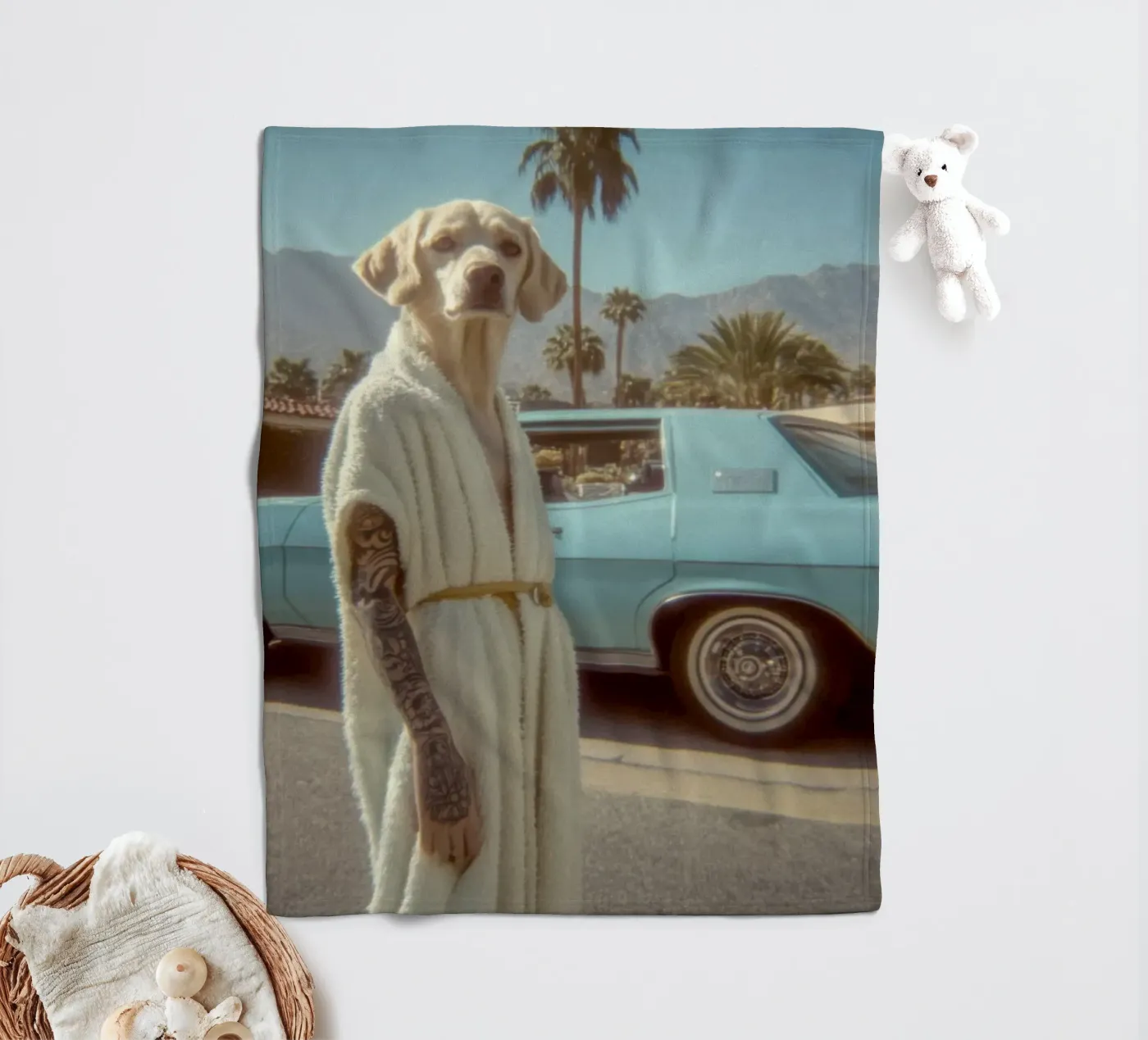 Jude fleecedeken van Affiches Chien Originales – Dogland