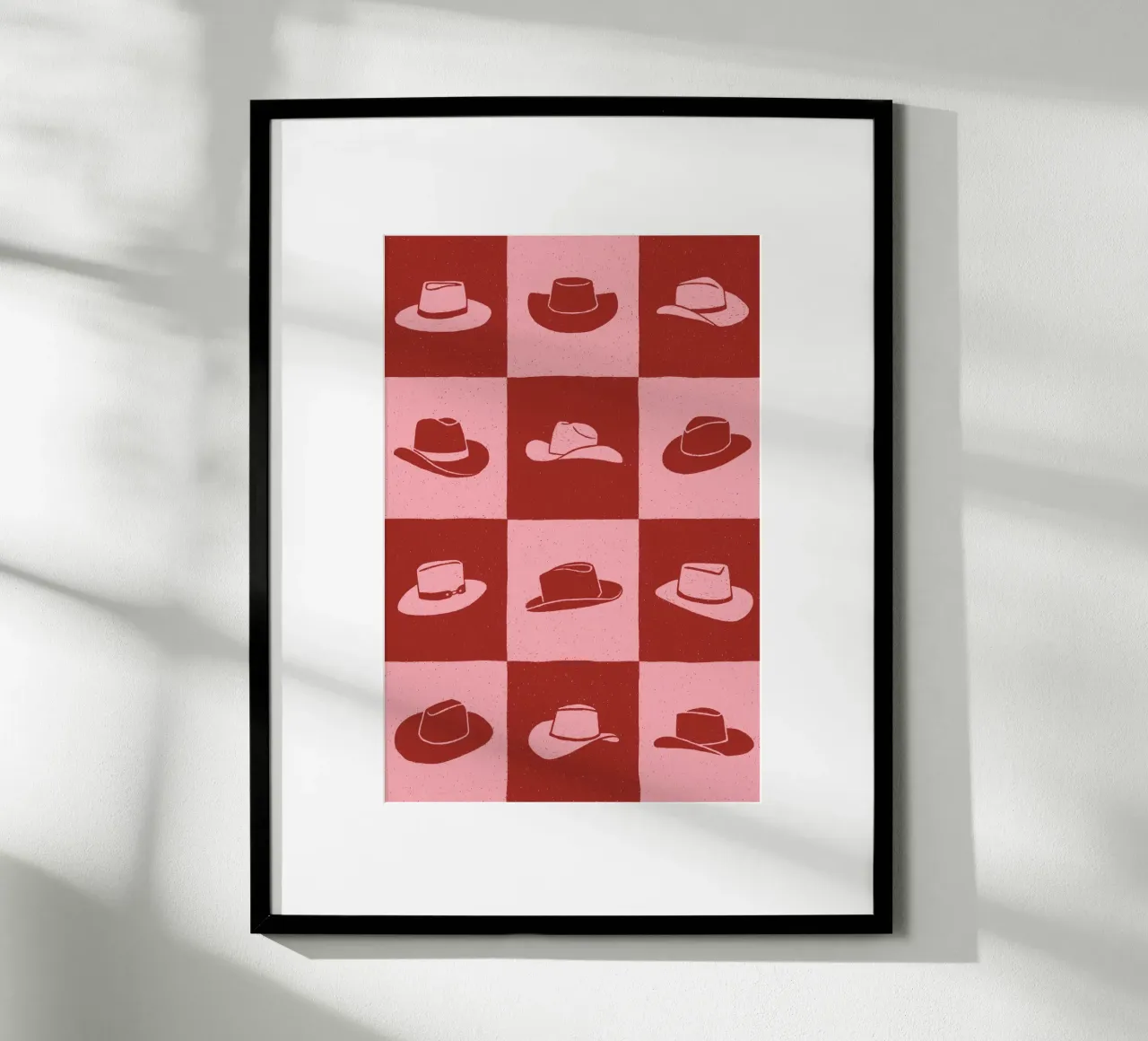 Cowgirl Checkerboard (Pink Edition) poster da AnyoneCanYeehaw