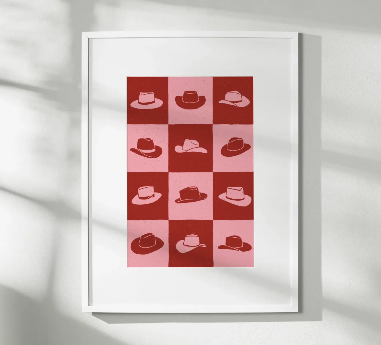 Cowgirl Checkerboard (Pink Edition) poster da AnyoneCanYeehaw