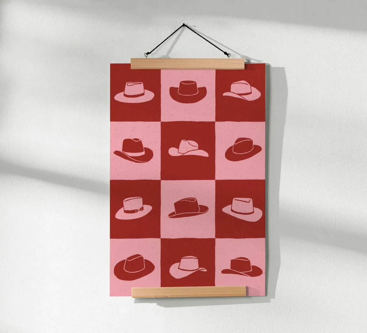 Cowgirl Checkerboard (Pink Edition) poster da AnyoneCanYeehaw