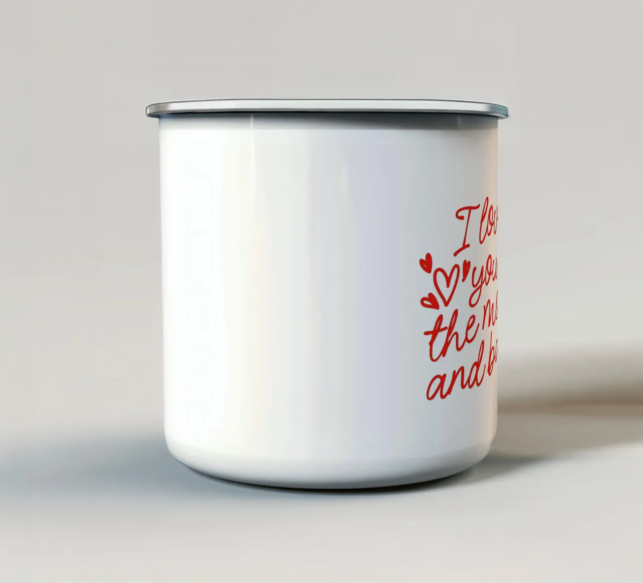 I Love You to the Moon and Back tazza in smalto da dericktype