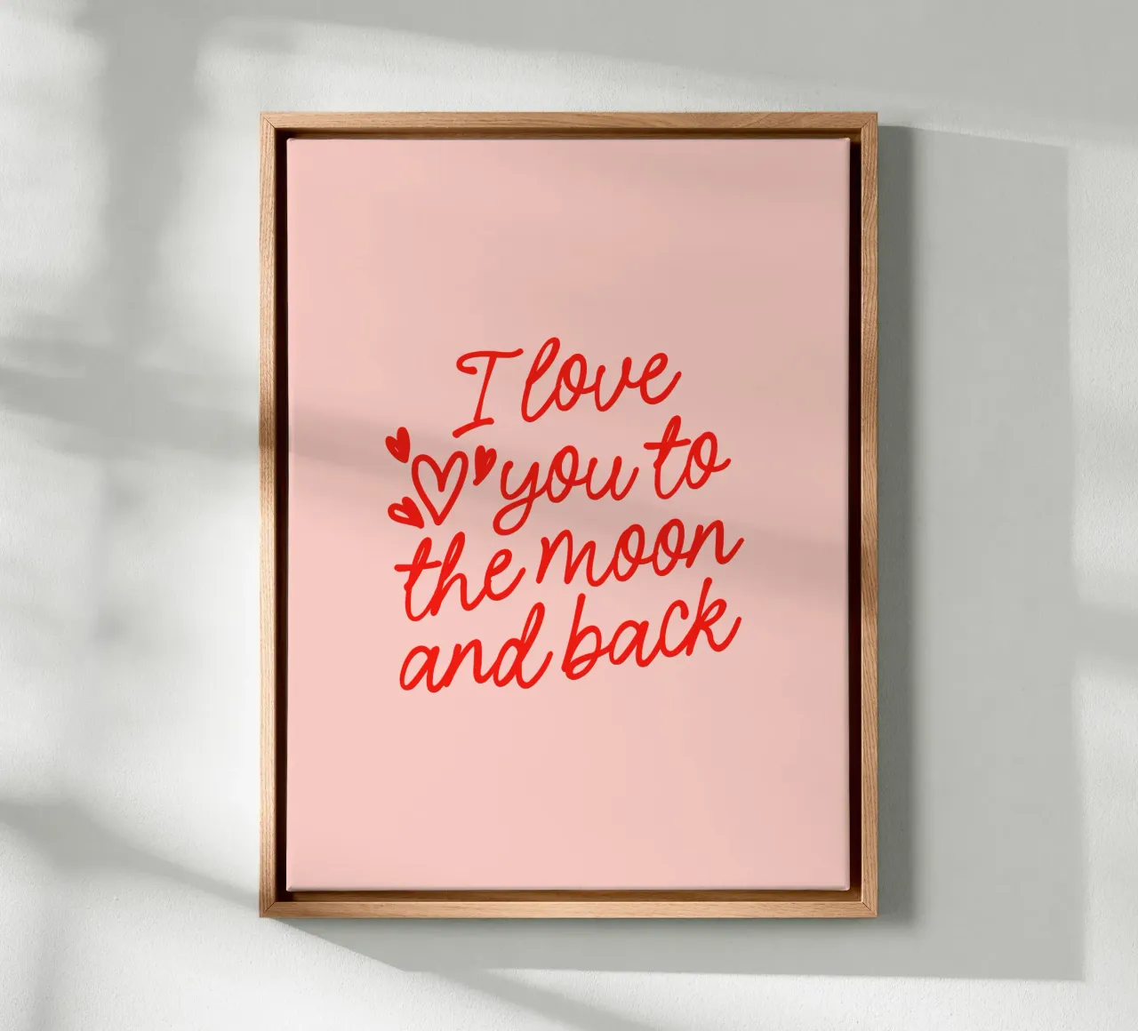 I Love You to the Moon and Back tela con Cornice a cassetta da dericktype
