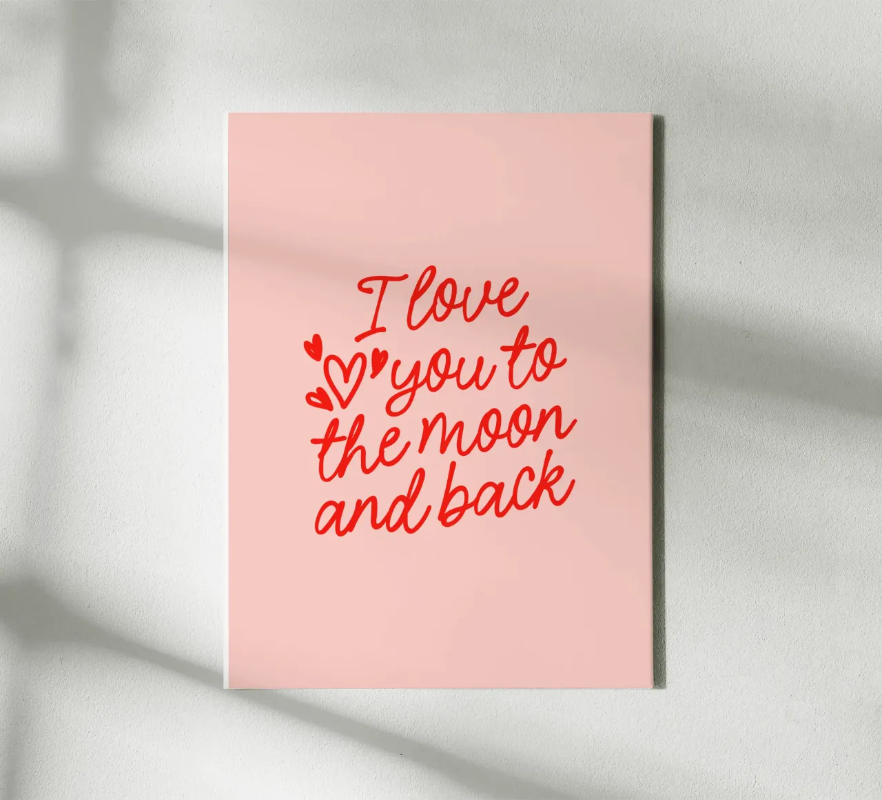 I Love You to the Moon and Back tela con Cornice a cassetta da dericktype