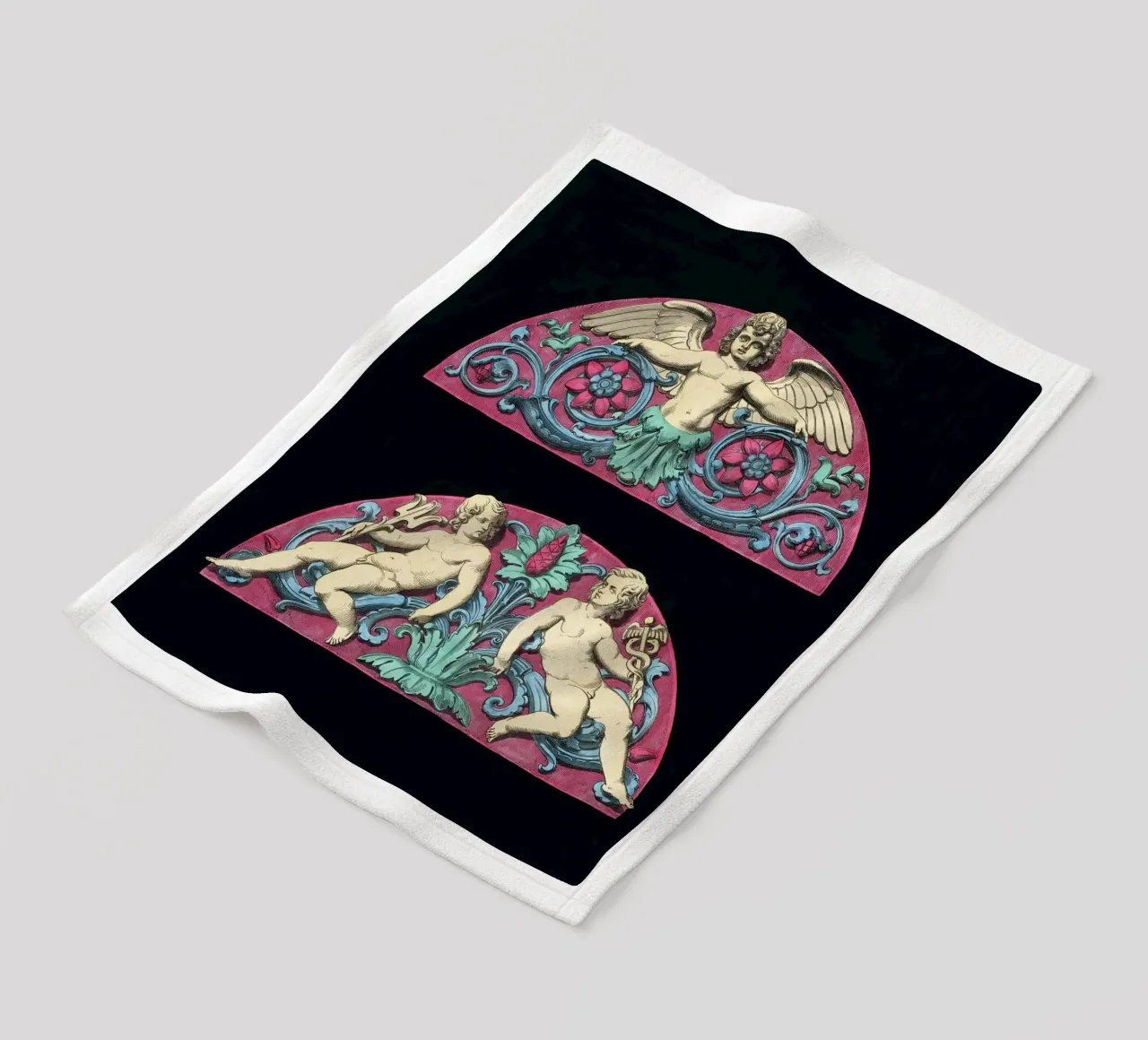A lithograph of an architecture coperta in pile da vintageshop