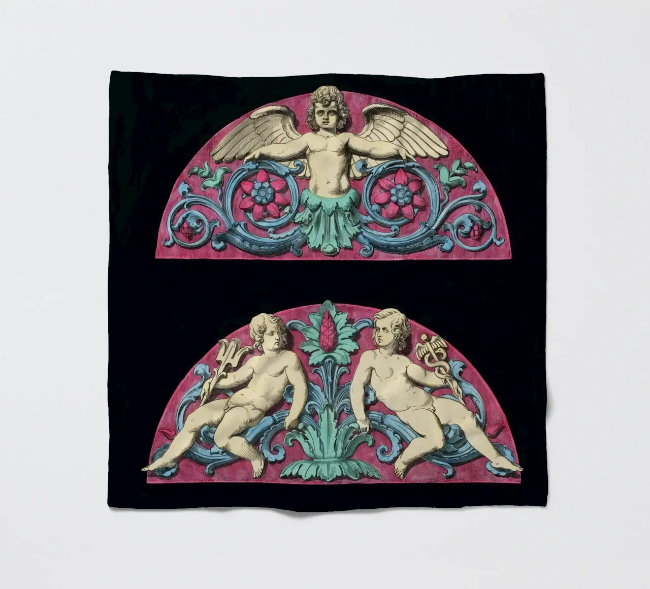 A lithograph of an architecture coperta in pile da vintageshop