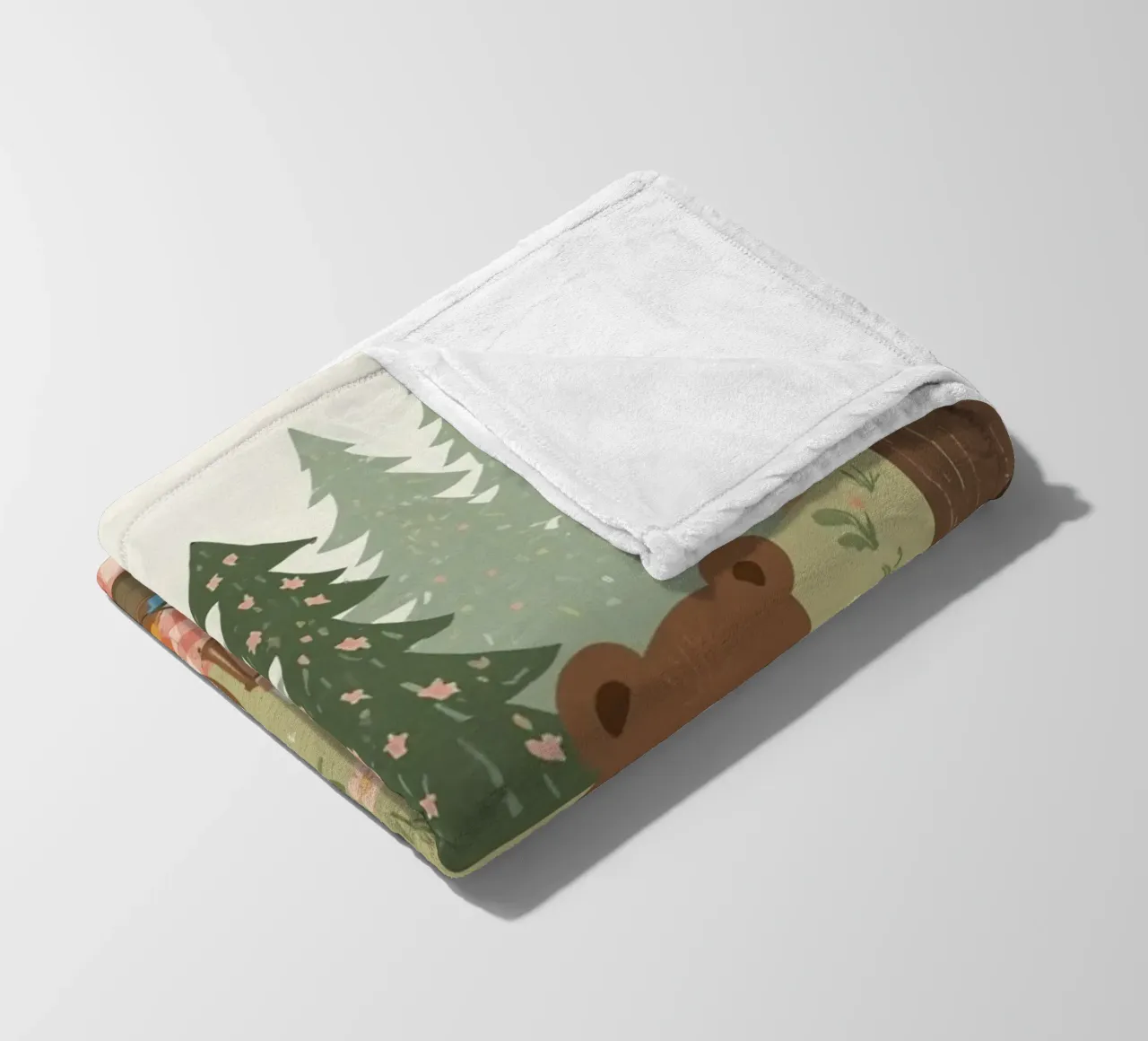 Volpe, orso e coniglio, simpatici e divertenti, fanno un picnic nella foresta coperta in pile da DesignDoodle