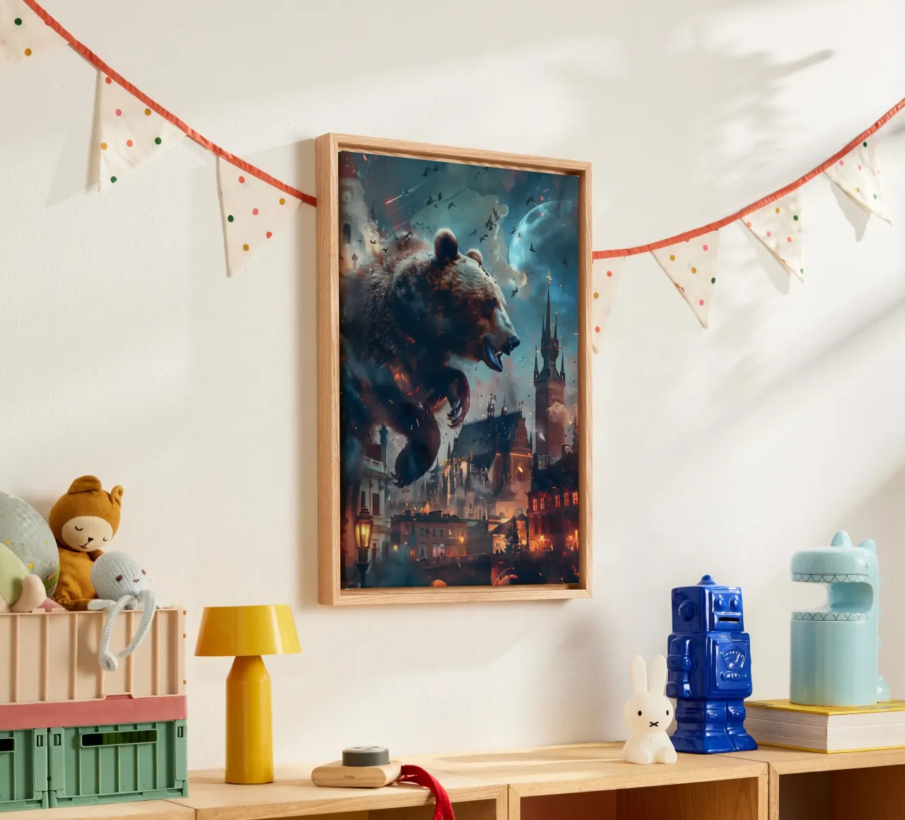 Orso di Cracovia arte mistica e fantasy tela con Cornice a cassetta da WILD ART
