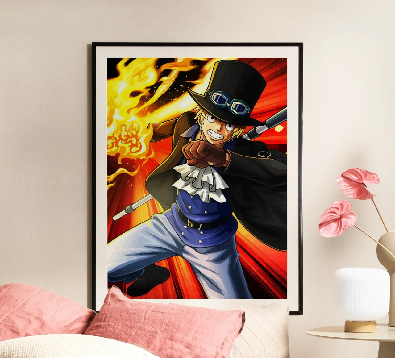 Sabo One Piece poster con telaio in plastica da Dumery Art