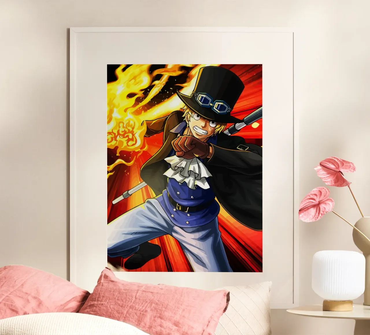 Sabo One Piece poster con telaio in plastica da Dumery Art