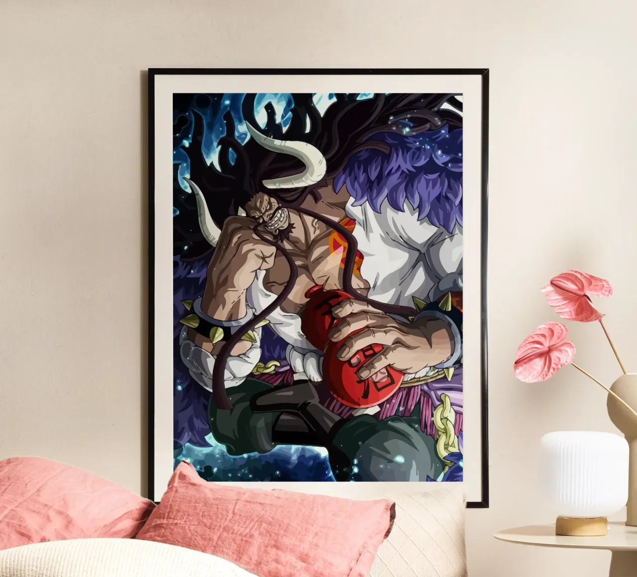 Kaido Drunk poster con telaio in plastica da Dumery Art