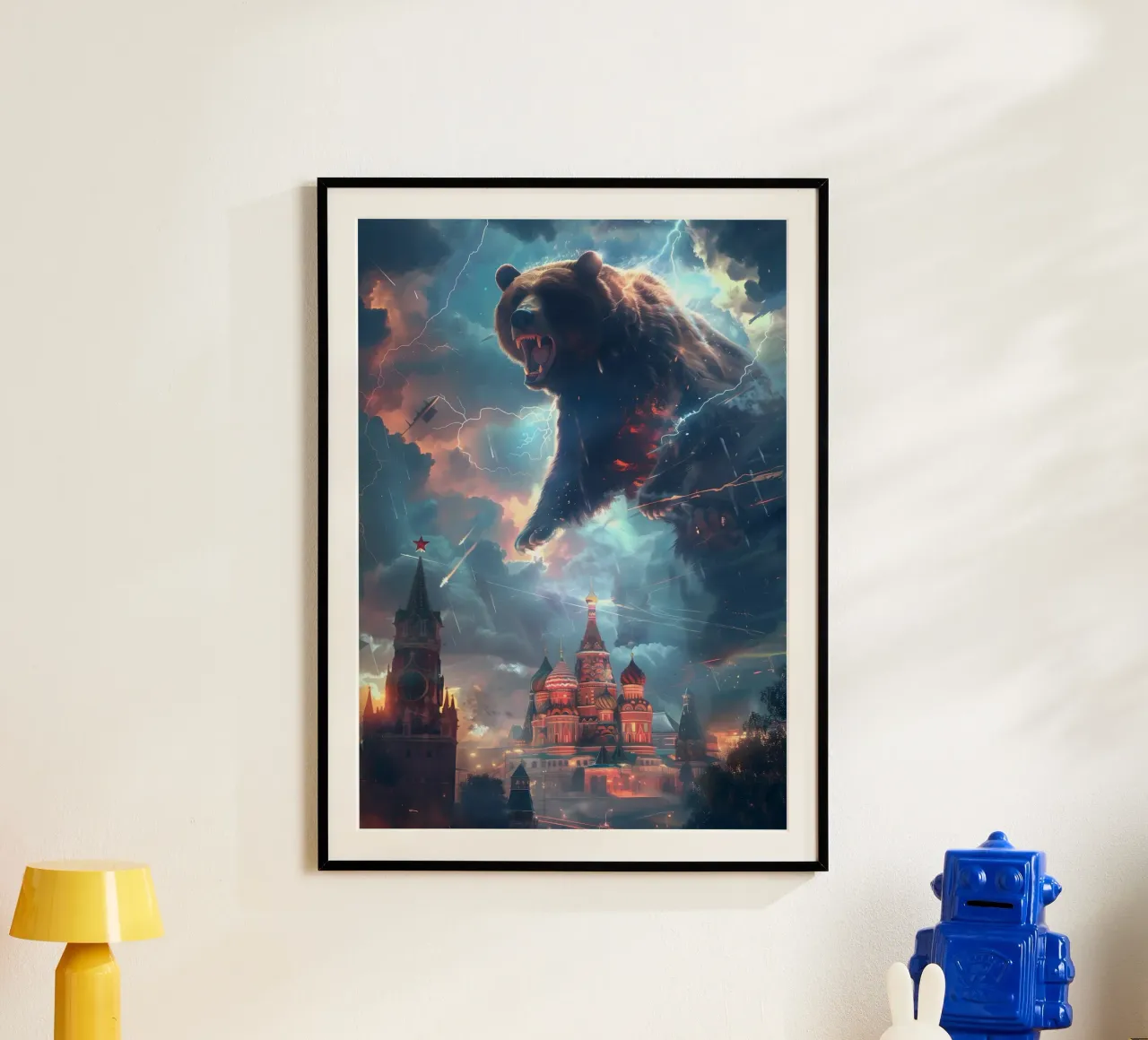 Orso su Mosca arte mistica e fantasy poster da WILD ART