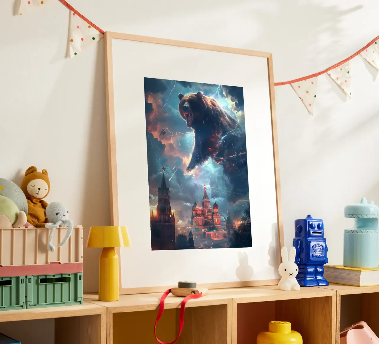 Orso su Mosca arte mistica e fantasy poster da WILD ART