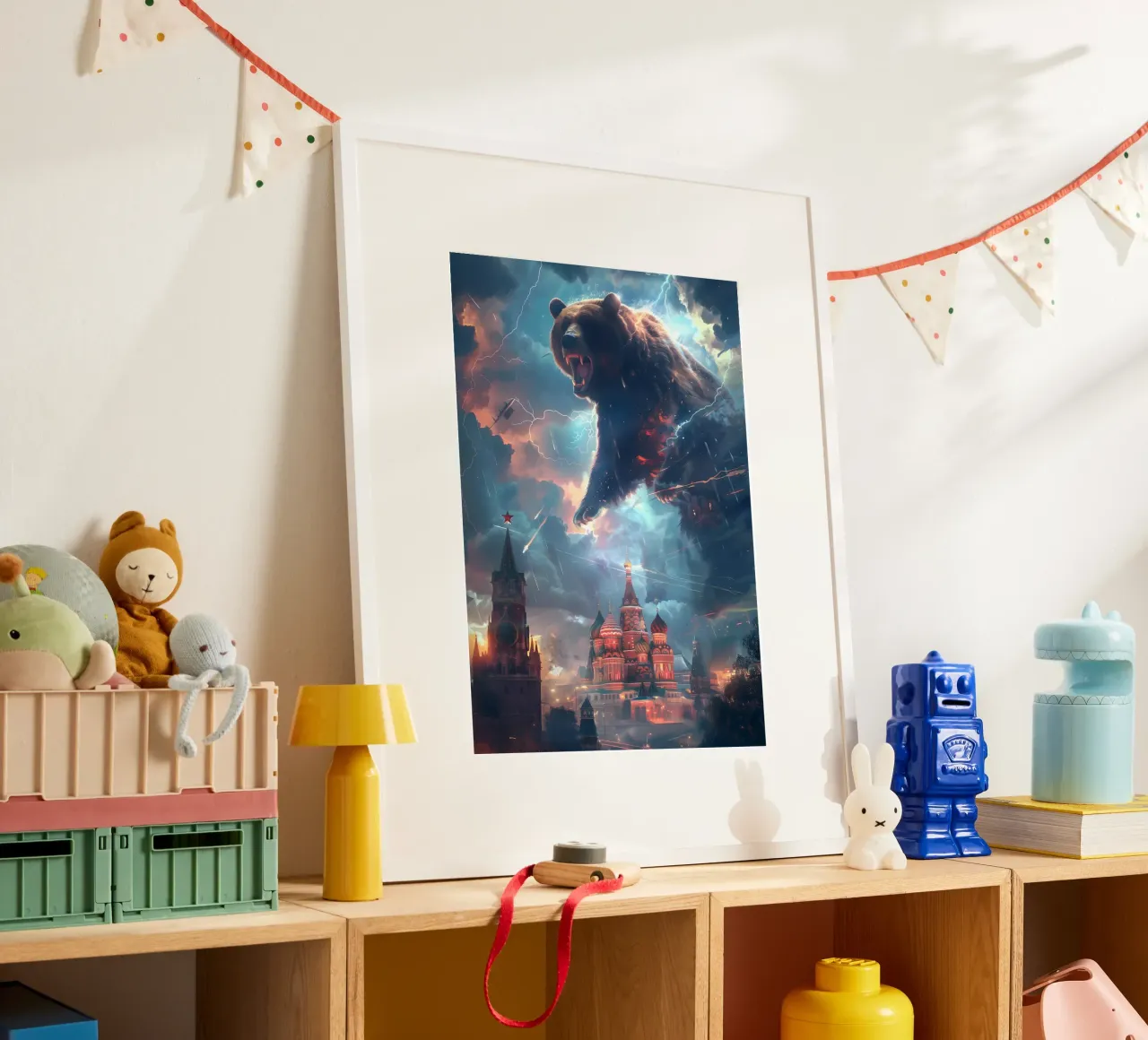 Orso su Mosca arte mistica e fantasy poster da WILD ART