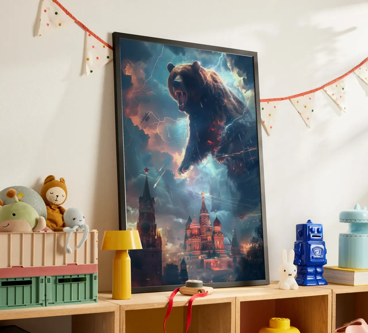 Orso su Mosca arte mistica e fantasy poster da WILD ART