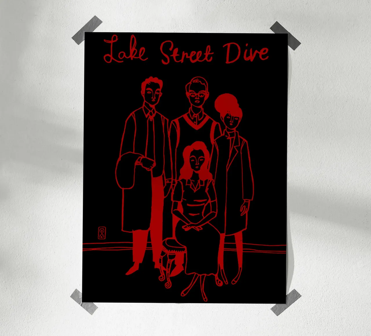 Maglietta essenziale Lake Street Dive 2020 poster con telaio in plastica da anti___heroo