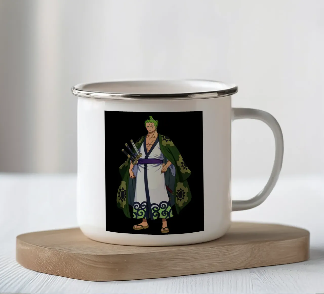 Zoro One Piece tazza in smalto da Dumery Art