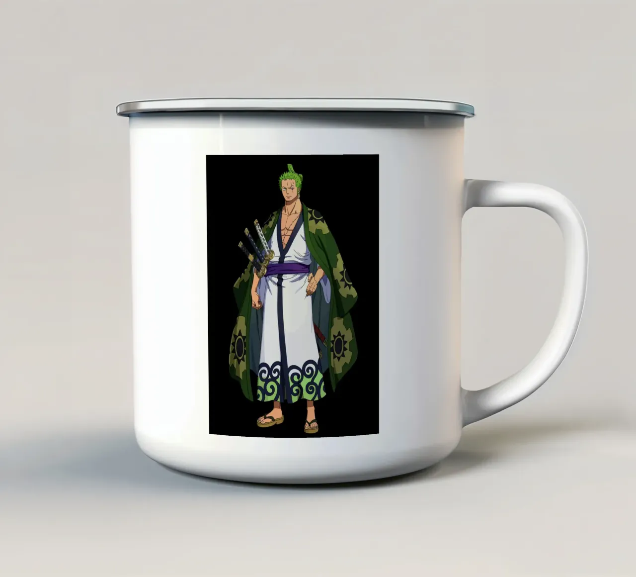 Zoro One Piece tazza in smalto da Dumery Art
