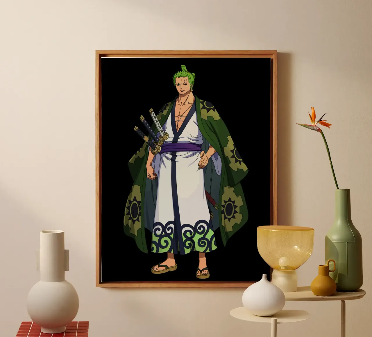 Zoro One Piece tela con Cornice a cassetta da Dumery Art