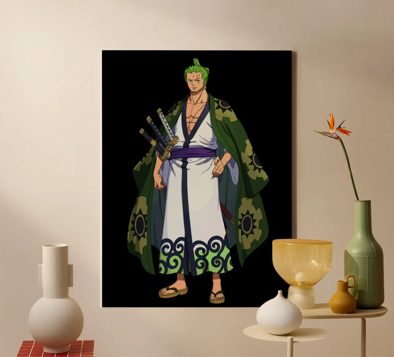 Zoro One Piece tela con Cornice a cassetta da Dumery Art