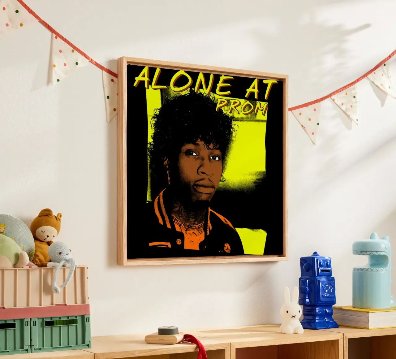 Grunge Style Alone At Prom Hip Hop canvas with Floater frame by grass.studio_