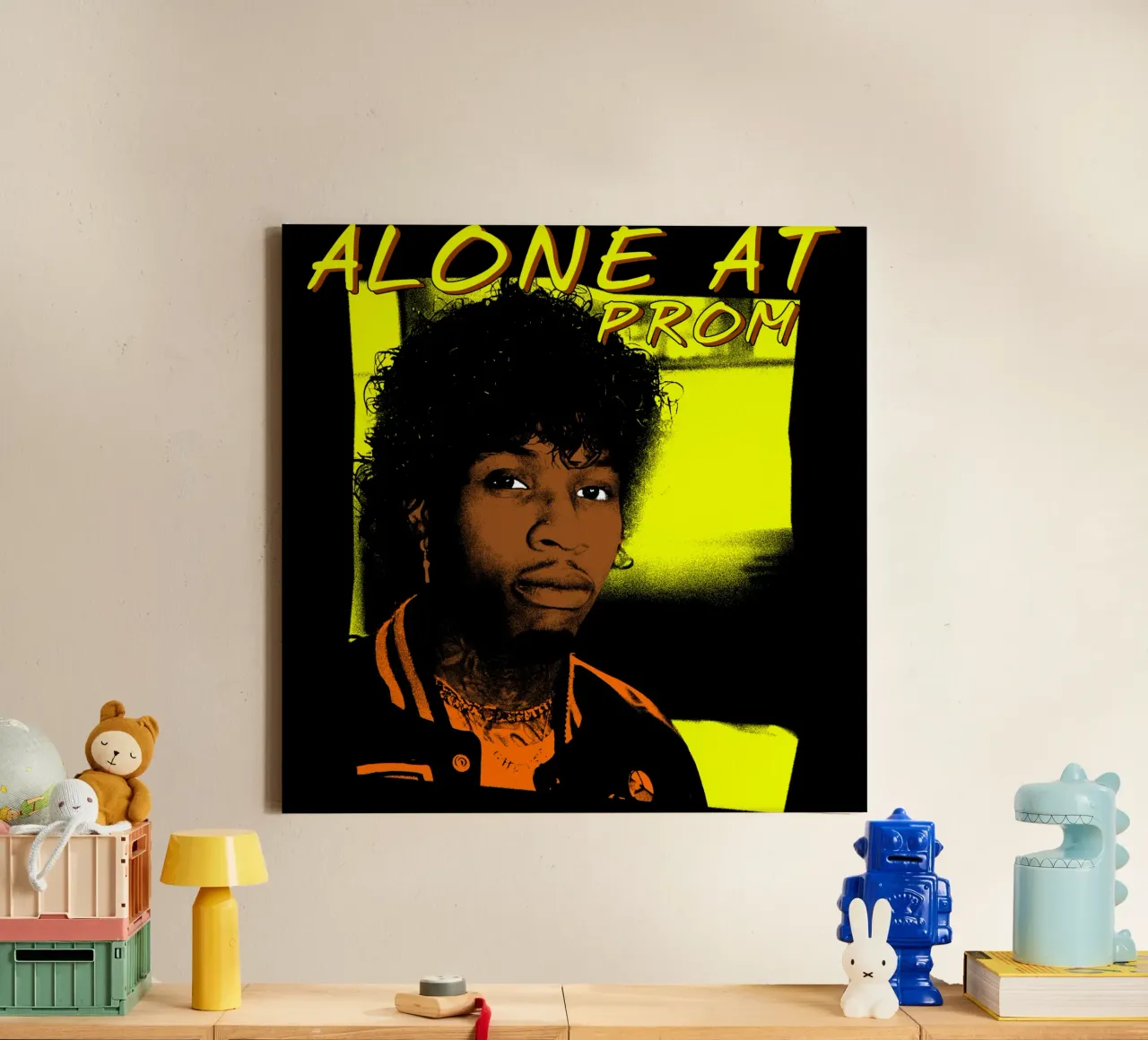 Grunge Style Alone At Prom Hip Hop canvas with Floater frame by grass.studio_