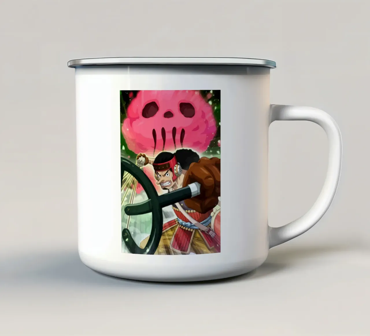 Usopp One Piece tazza in smalto da Dumery Art