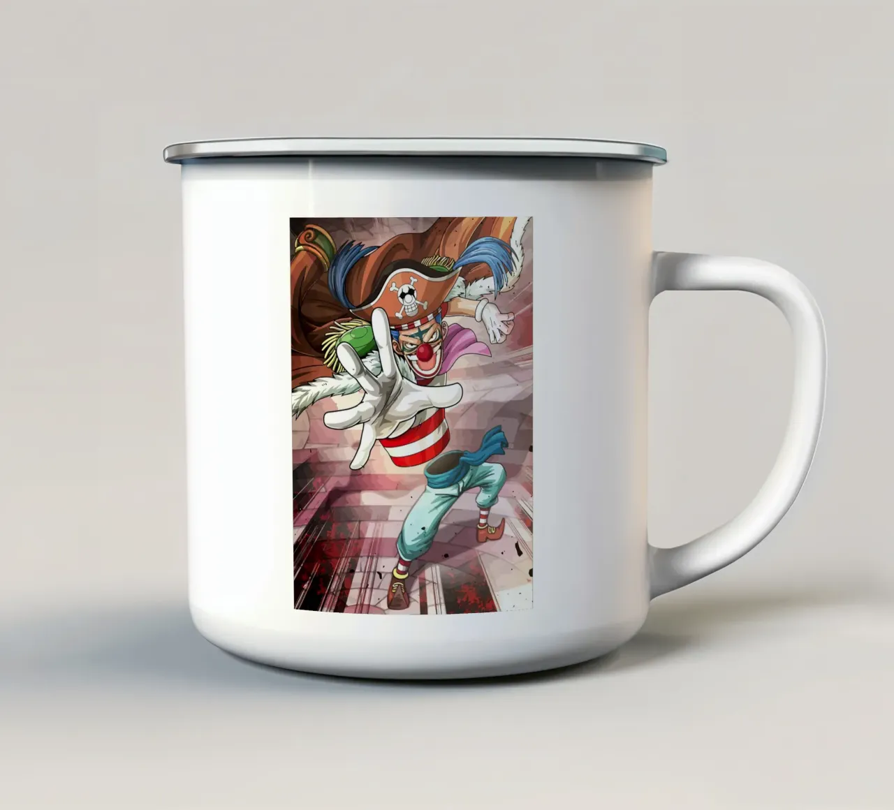 Buggy One Piece tazza in smalto da Dumery Art