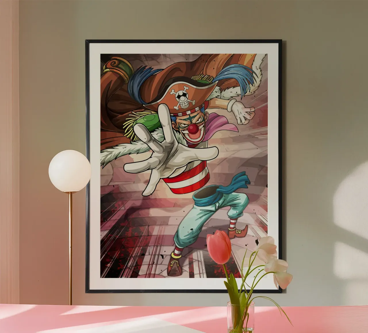 Buggy One Piece poster con telaio in plastica da Dumery Art