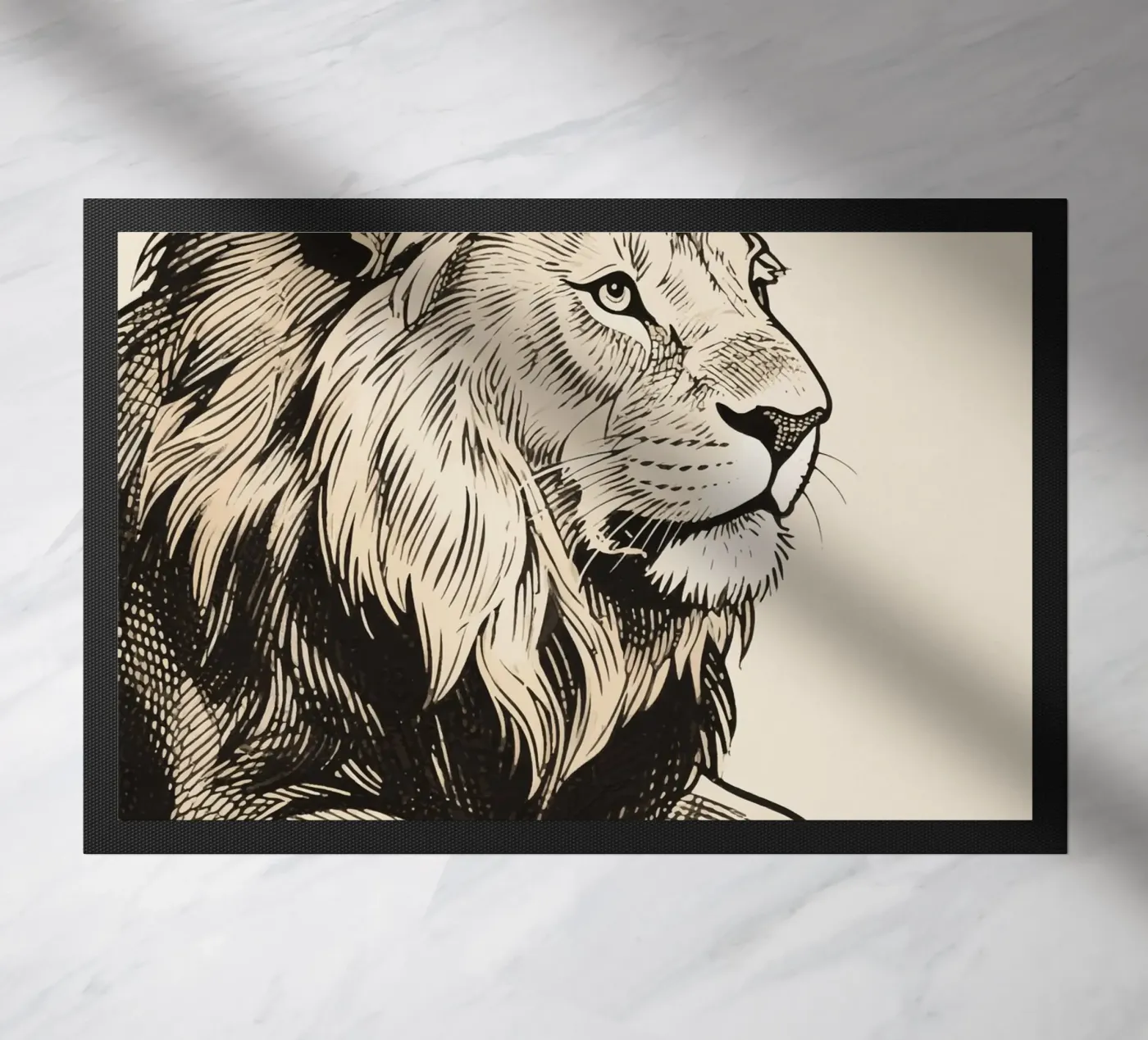 Lion doormat by knowledge