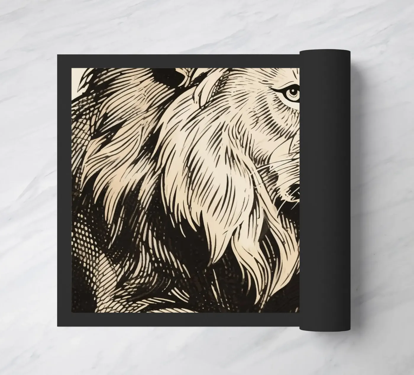 Lion doormat by knowledge