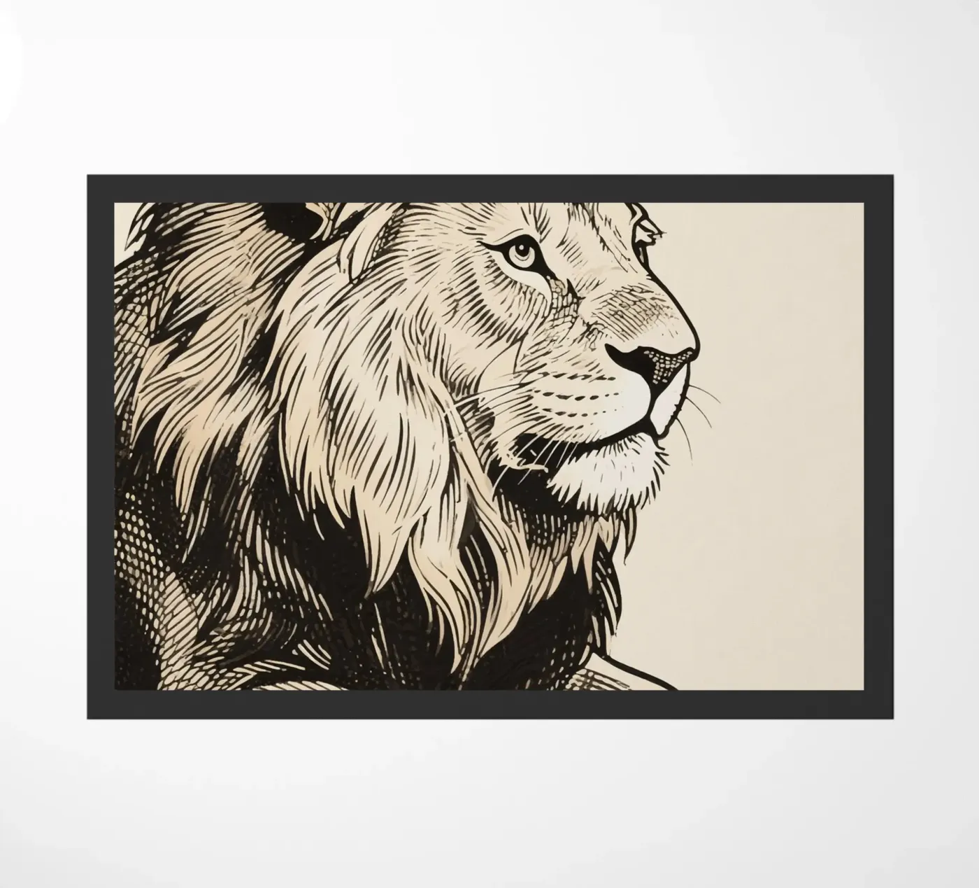 Lion doormat by knowledge