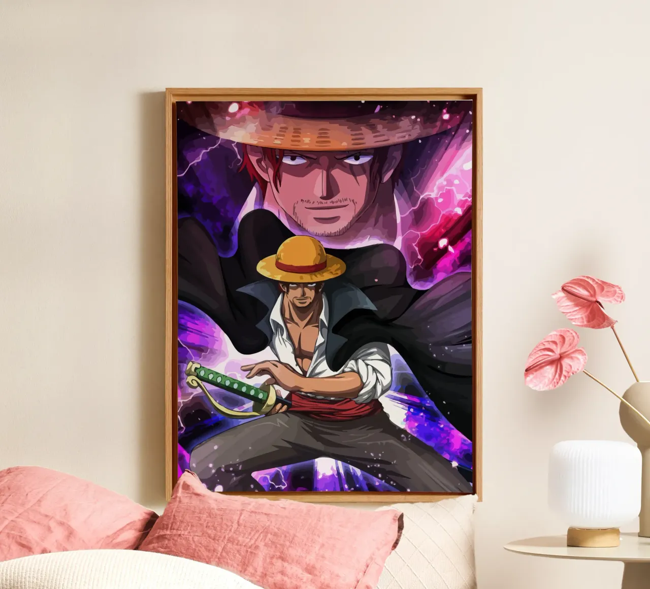 Akagami Shanks tela con Cornice a cassetta da Dumery Art