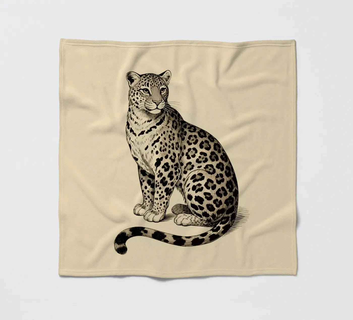 Leopard fleece blanket by knowledge