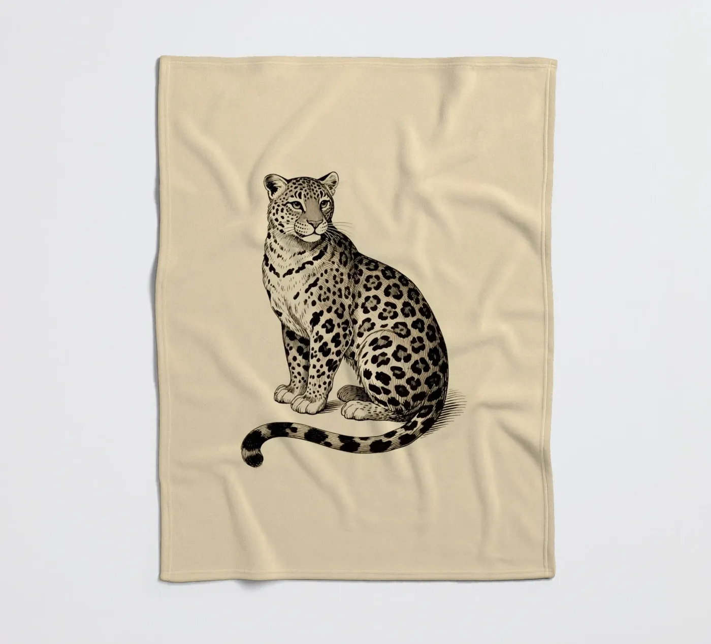 Leopard fleece blanket by knowledge