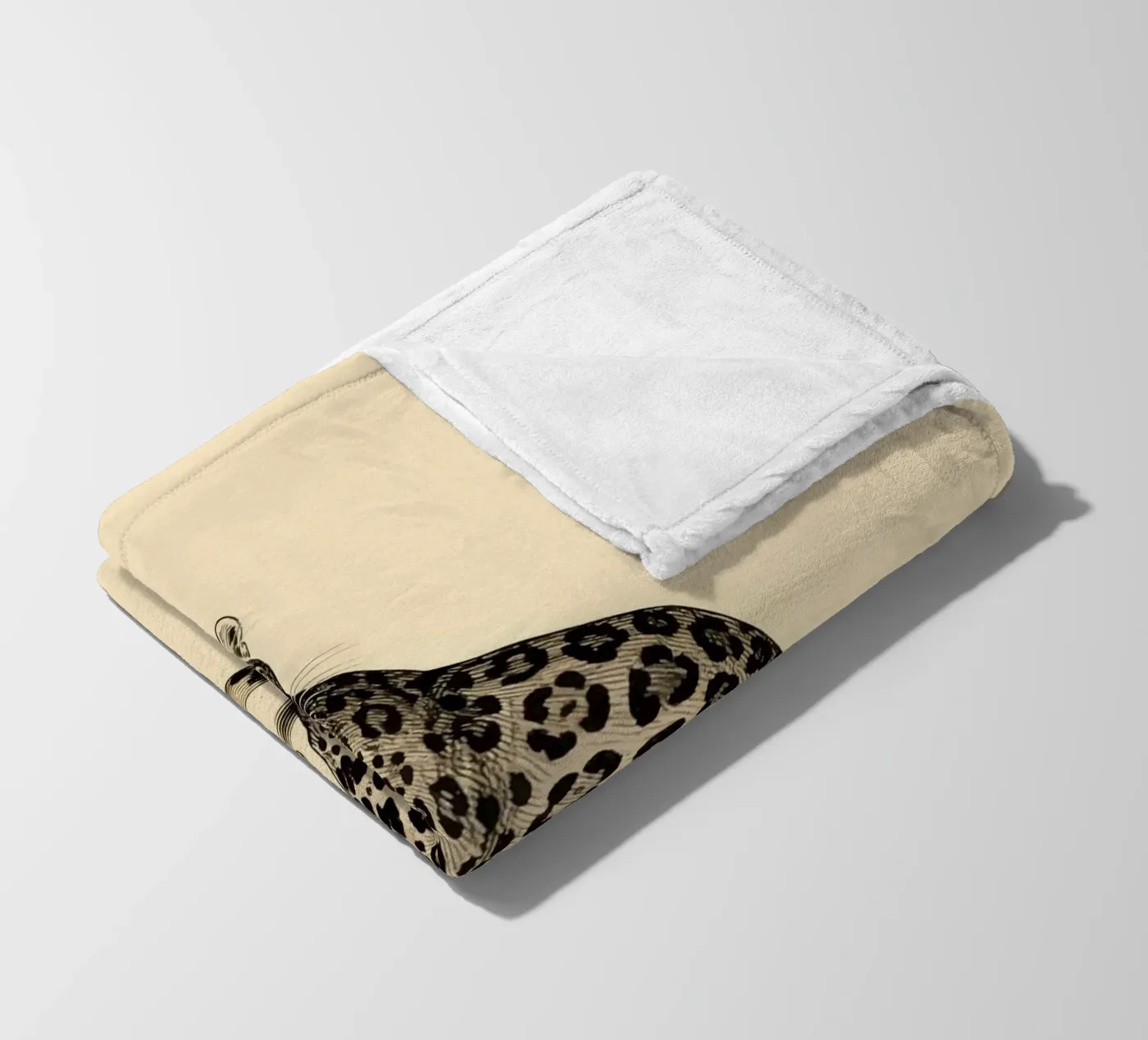 Leopard fleece blanket by knowledge