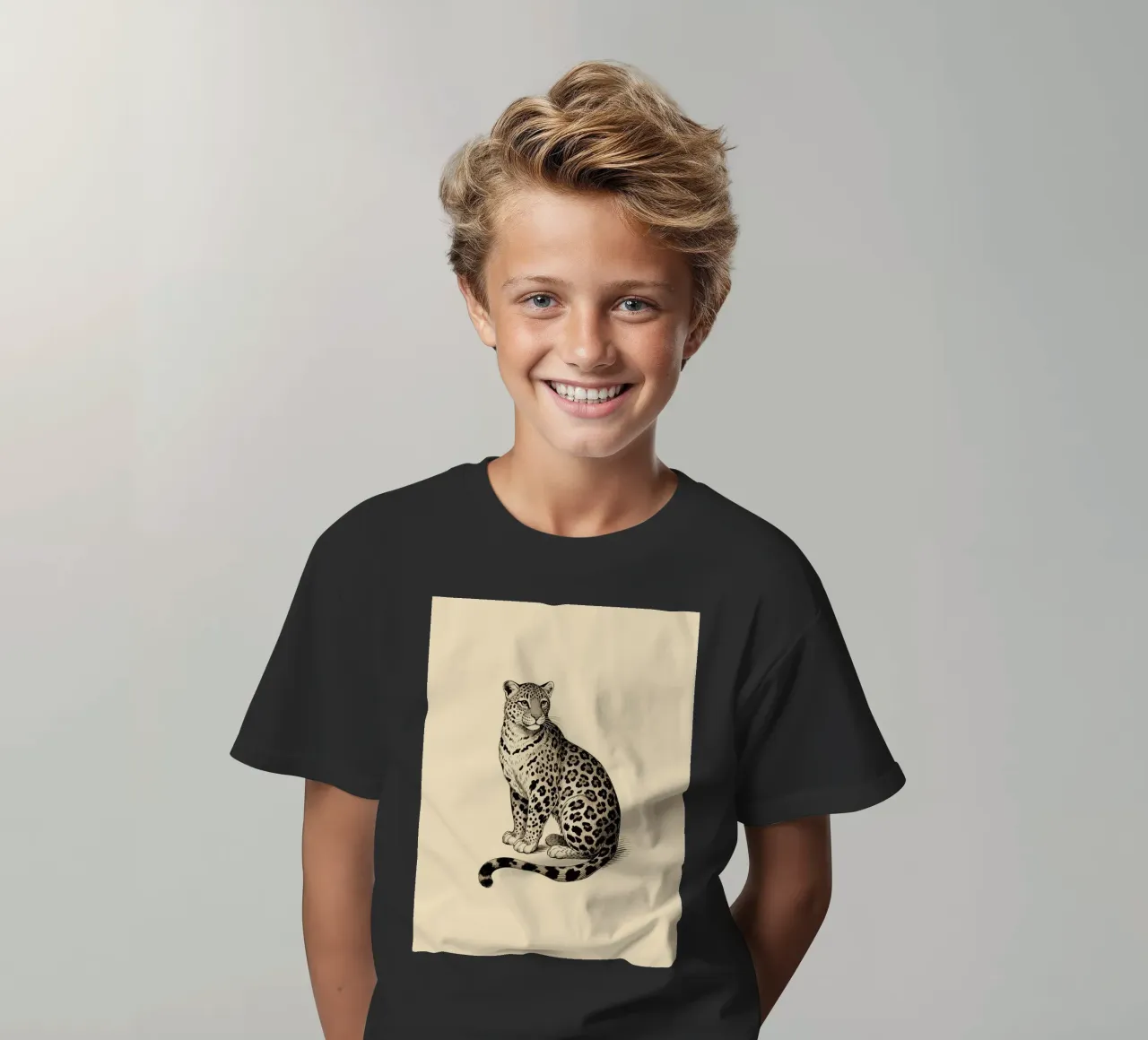 Leopardo t-shirt bambini da knowledge